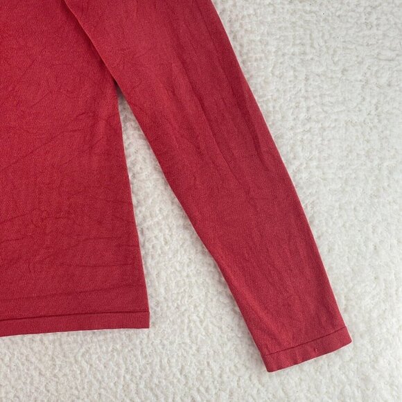 Ann Taylor LOFT Orange Long Sleeve Scoop Neck Shirt Womens Stretch Size Large - Picture 5 of 15